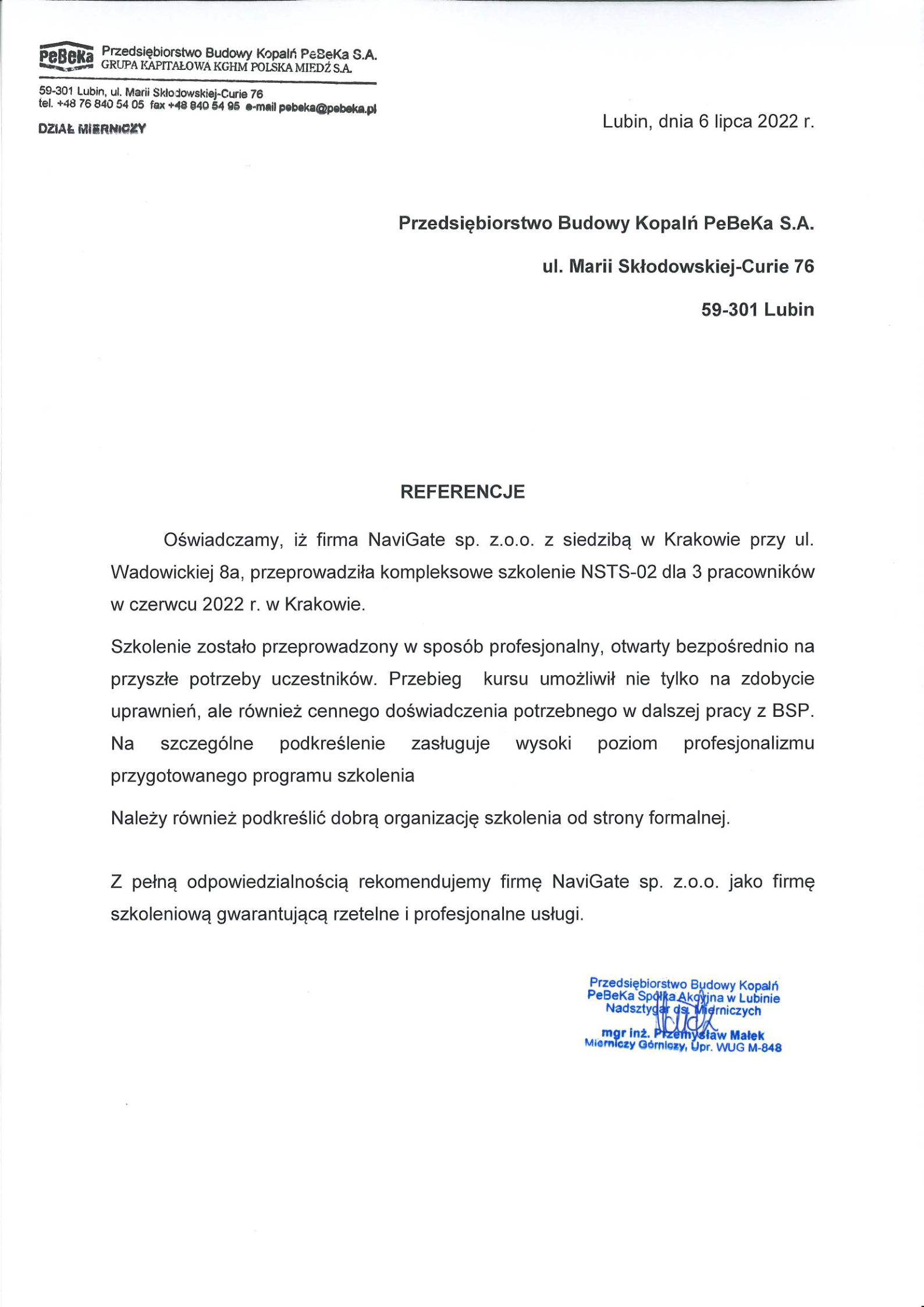 Przedsiębiorstwo Bodywo Kopalń PeBeKa S.A.