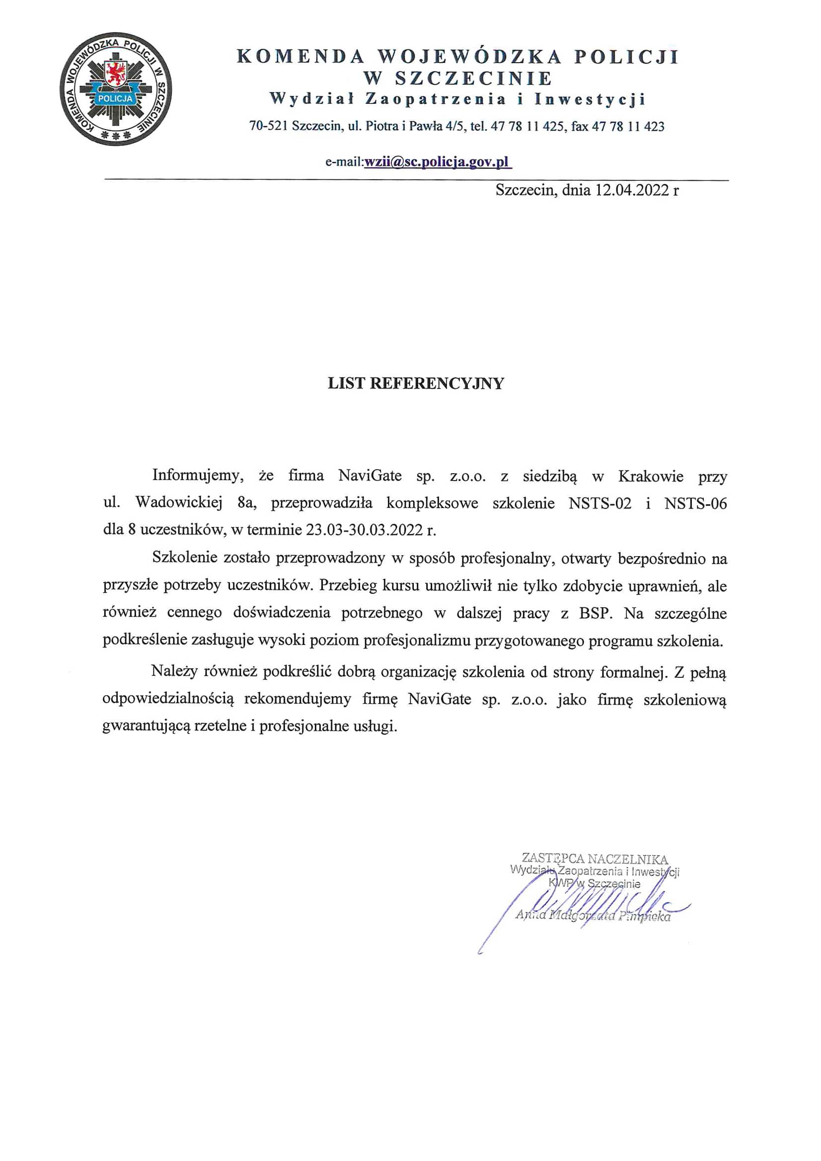 Komenda Wojewódzka Policji w Szczecinie